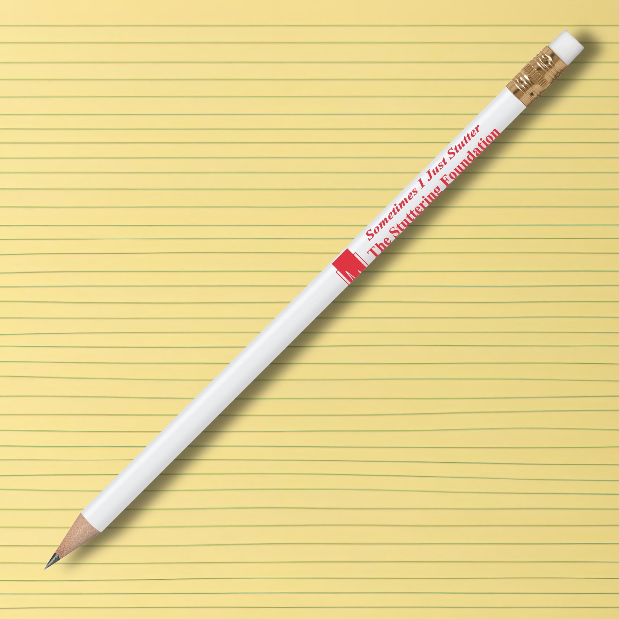Five #2 pencils to promote stuttering awareness
