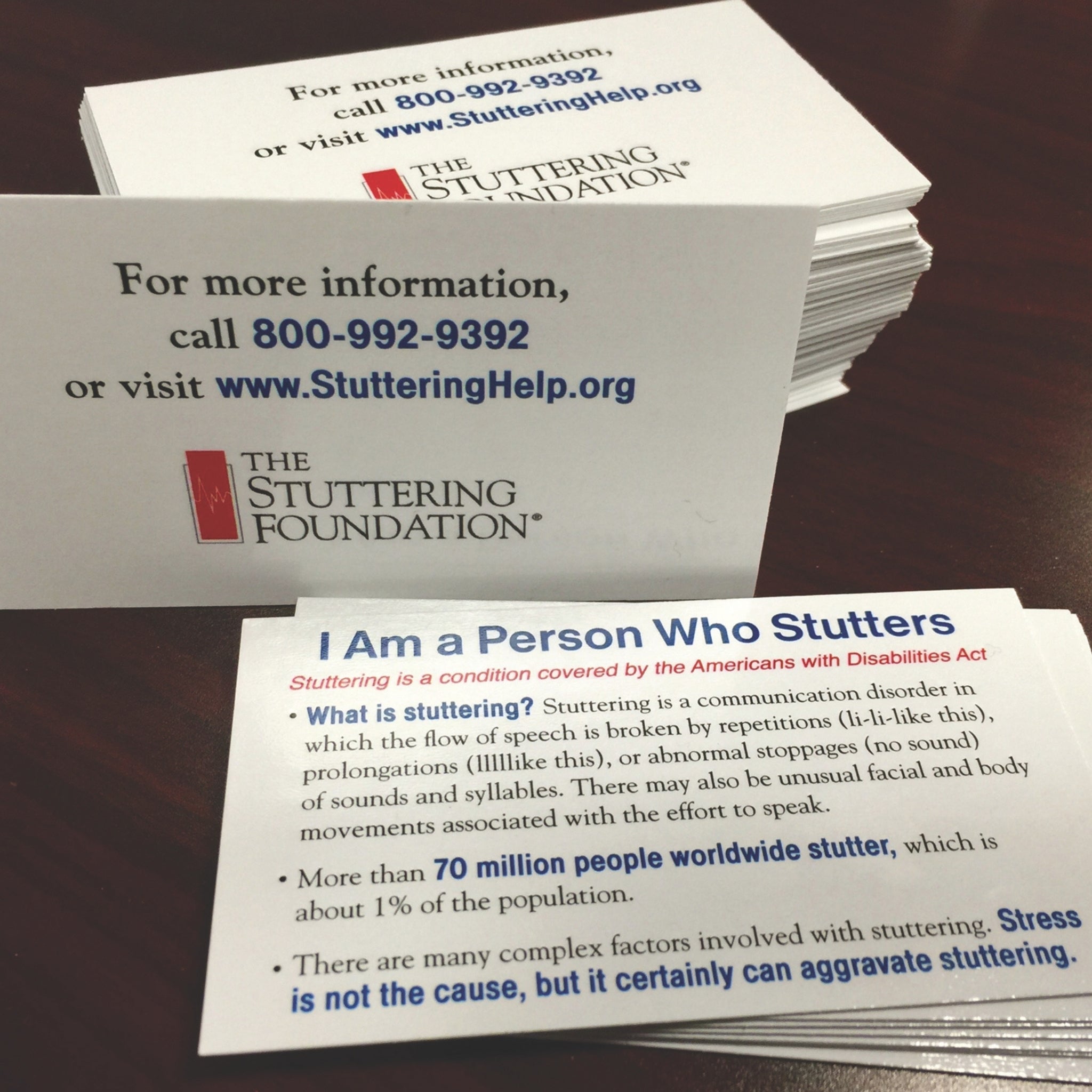 ID Cards for Those Who Stutter (Pack of 50)